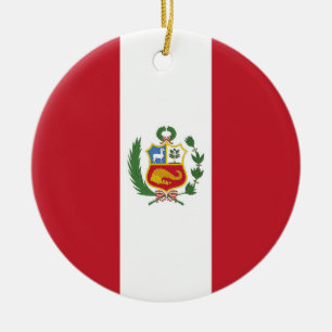 Peru flag ceramic ornament