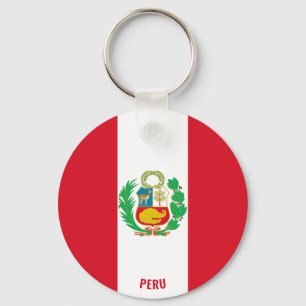 Peru Flag Charming Patriotic Keychain