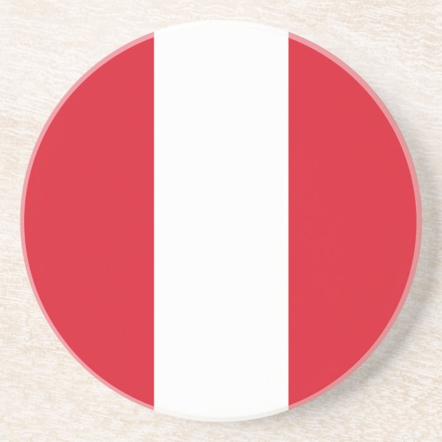 Peru Flag Coaster (Front)