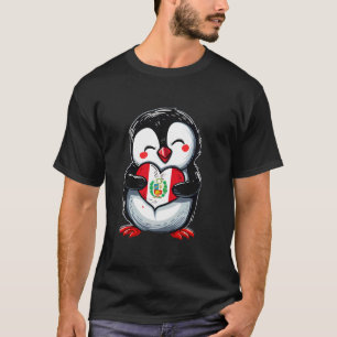 Peru Flag Cute Penguin Peruvian Pride Peruvian Roo T-Shirt