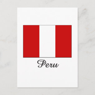 Peru Flag Design Postcard