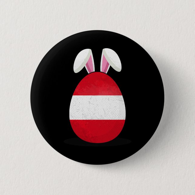Peru Flag Egg Bunny Ears Peruvian Easter Sunday  2 Inch Round Button (Front)