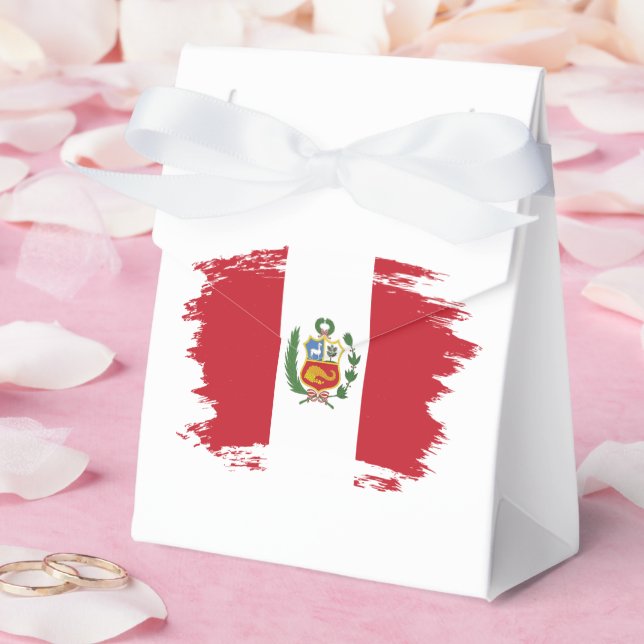 Peru flag favor box (Wedding)