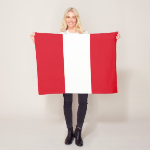 Peru Flag Fleece Blanket