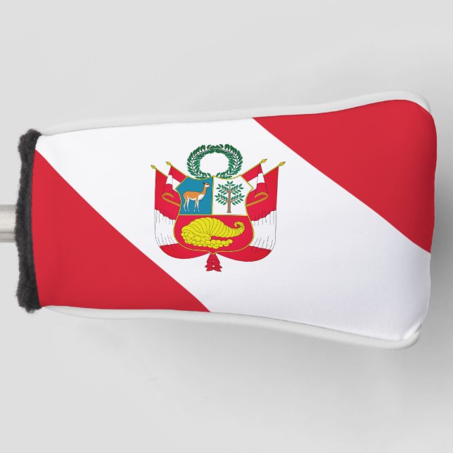 Peru Flag Golf Head Cover (Front)