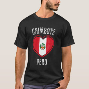 Peru Flag Heart Chimbote City T-Shirt