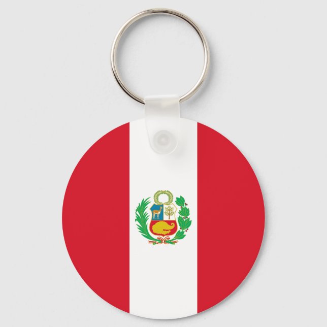 Peru Flag Keychain (Front)