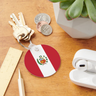 Peru flag keychain