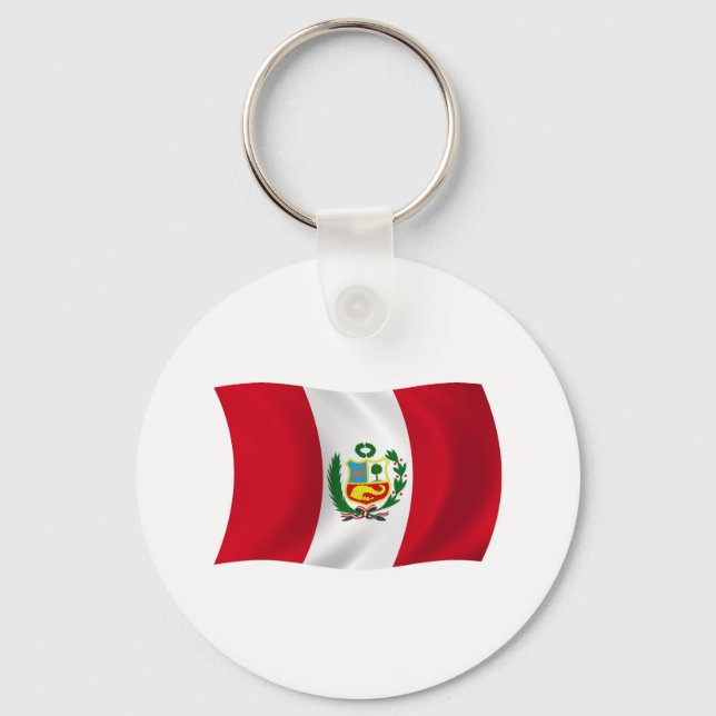 Peru Flag Keychain (Front)