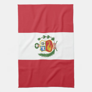Peru flag kitchen towel