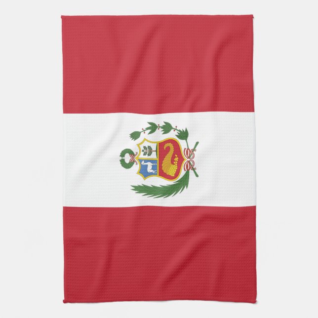 Peru flag kitchen towel (Vertical)