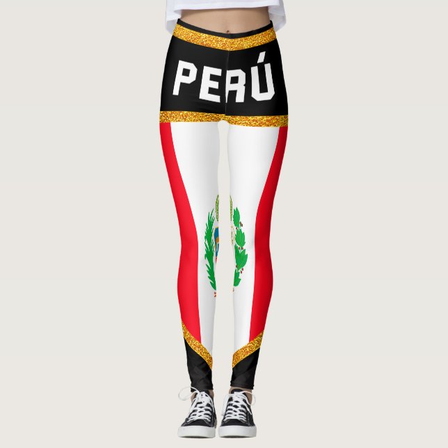 Perú Flag Leggings (Front)