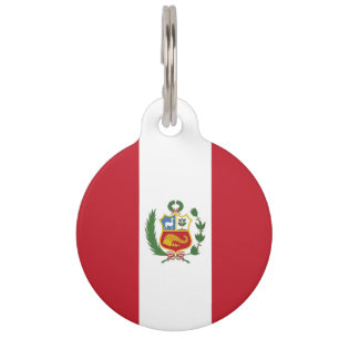 Peru flag pet tag