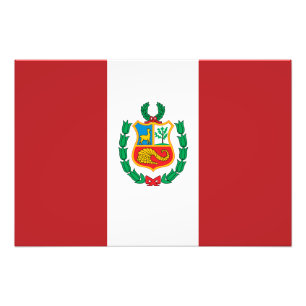 Peru Flag Photo Print