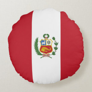 Peru flag round pillow