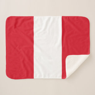 Peru Flag Sherpa Blanket
