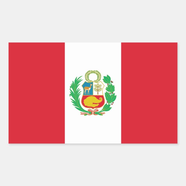 Peru Flag Sticker (Front)