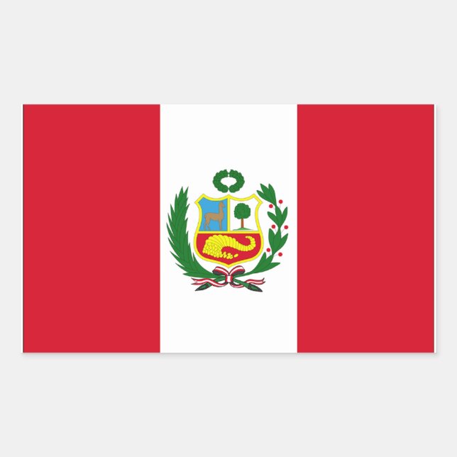 Peru Flag Sticker (Front)