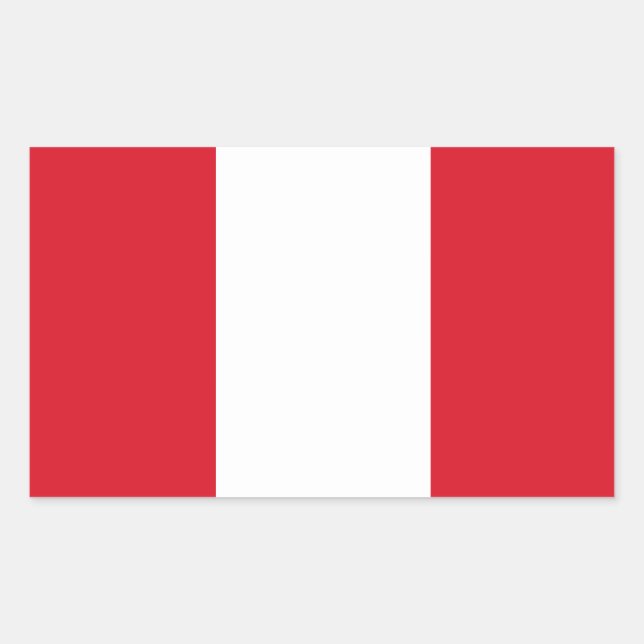 Peru Flag Sticker (Front)