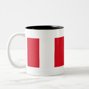 Peru Flag Two-Tone Coffee Mug