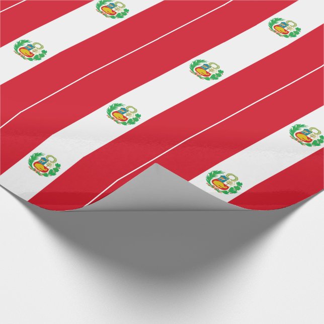 Peru Flag Wrapping Paper (Corner)
