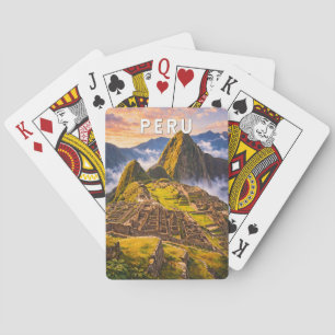Peru Illustration Travel Art Vintage Playing Cards