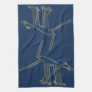 Peru lines art geoglyphs animals kitchen towel