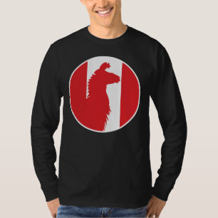 Peru Llama Alpaca Peruvian National Animal Flag T-Shirt
