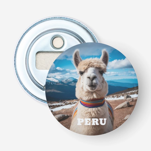 Peru Llama Bottle Opener (Front)