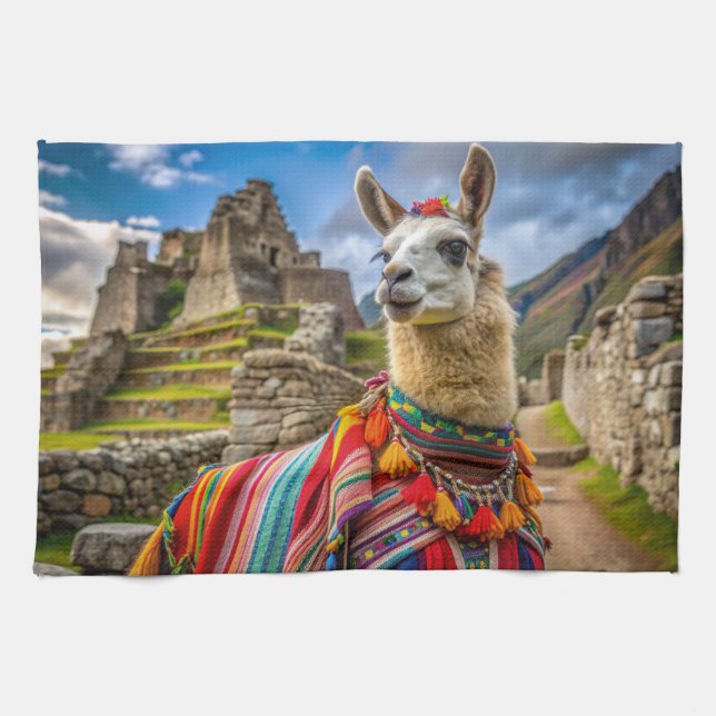 Peru Llama Kitchen Towel (Horizontal)