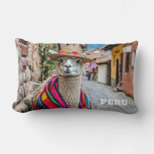 Peru Llama Lumbar Pillow
