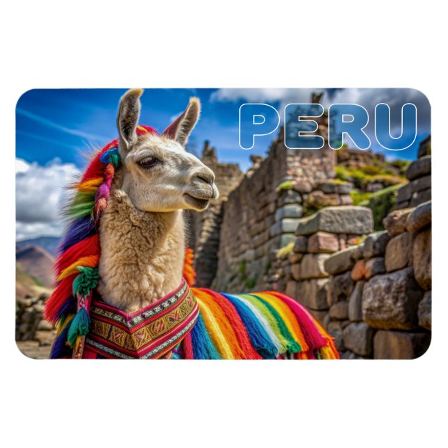 Peru Llama Magnet (Horizontal)