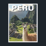Peru Llama Postcard<br><div class="desc">Peru is a country of breathtaking landscapes, rich history, and vibrant culture, with the majestic Andes Mountains running through its heart. It is home to Machu Picchu, the famous Incan citadel that draws travelers from around the world, as well as other ancient ruins like Sacsayhuamán and Ollantaytambo. Beyond its historical...</div>