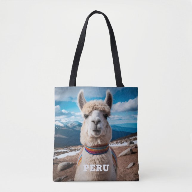 Peru Llama Tote Bag (Front)