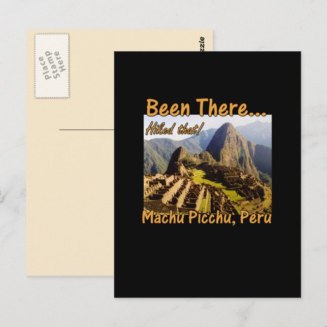 Peru Machu Picchu Inca Trail Hike Postcard (Front/Back)