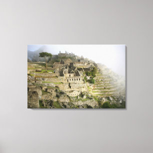 Peru, Machu Picchu. The ancient citadel of Machu Canvas Print