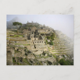 Peru, Machu Picchu. The ancient citadel of Machu Postcard