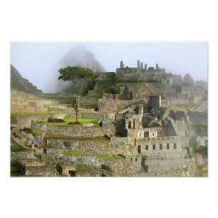 Peru, Machu Picchu. The ancient citadel of Photo Print
