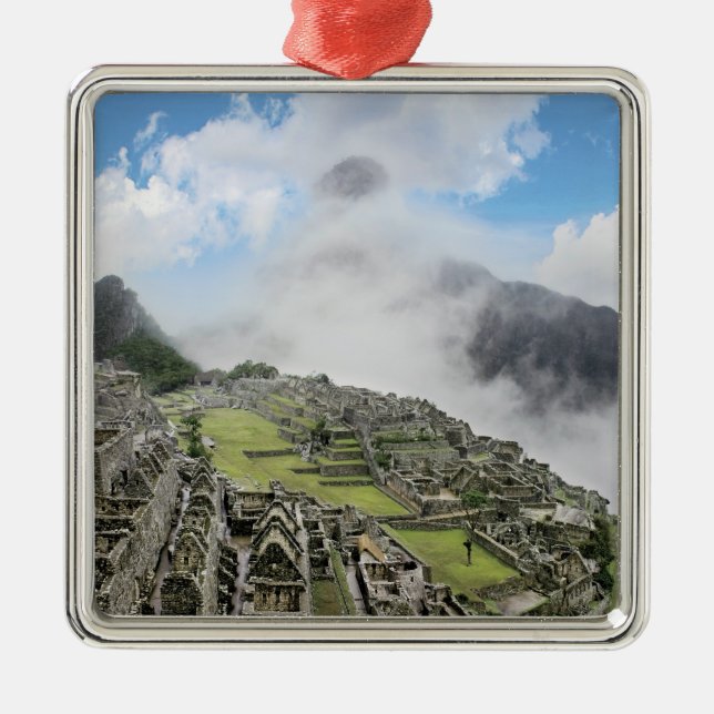 Peru, Machu Picchu, the ancient lost city of 4 Metal Ornament (Front)