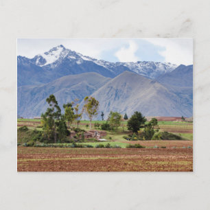 Peru, Maras. Landscape Above The Sacred Valley Postcard