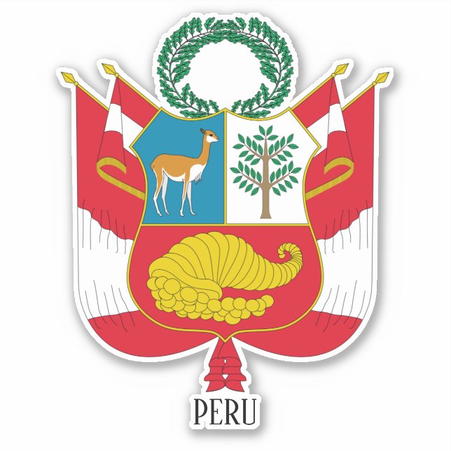 Peru National Coat Of Arms Patriotic (Front)