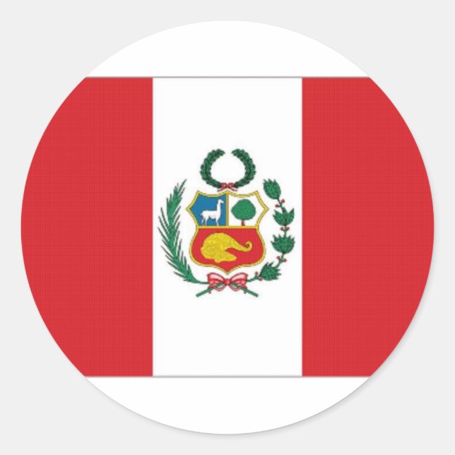 Peru National Flag Classic Round Sticker (Front)
