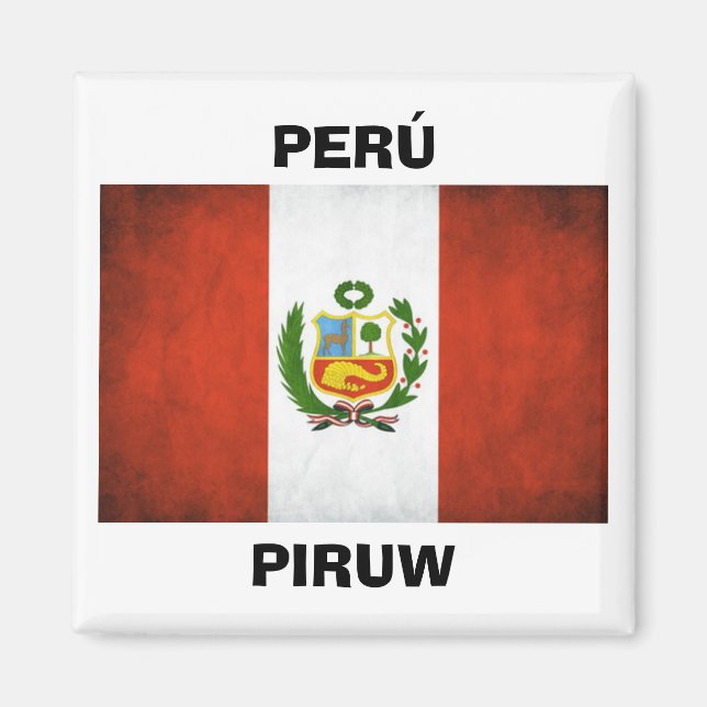 Peru National Flag Magnet (Front)