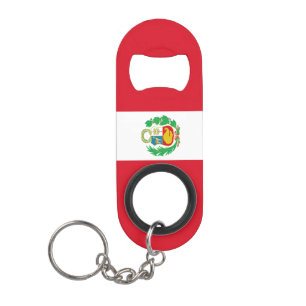 Peru National Flag Patriotic Keychain Bottle Opener