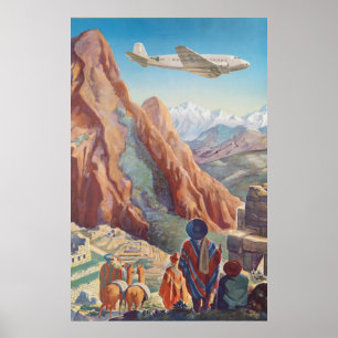 Peru Of The Incas Vintage Travel Poster