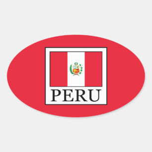 Peru Oval Sticker