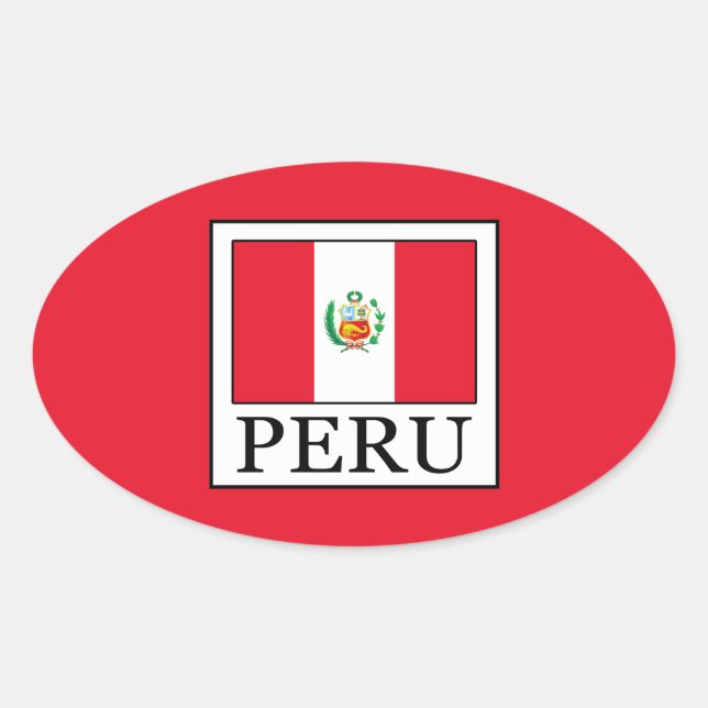Peru Oval Sticker (Front)