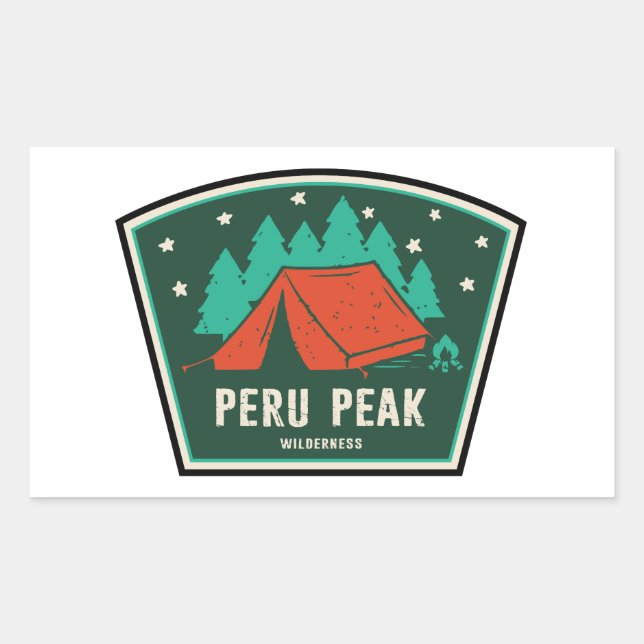 Peru Peak Wilderness Vermont Camping Sticker (Front)