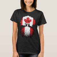 Peru Peruvian Canadian Canada Tree Roots Flag