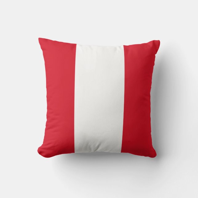 Peru (Peruvian)  Flag Throw Pillow (Front)